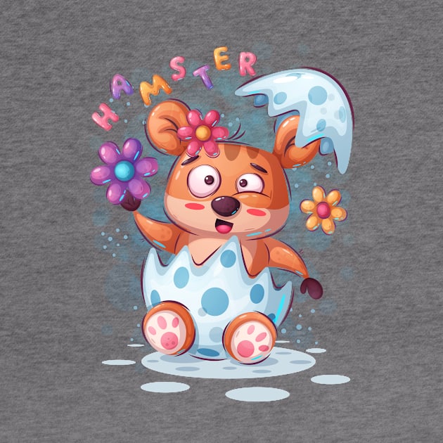 Hamster with flower by NoonDesign